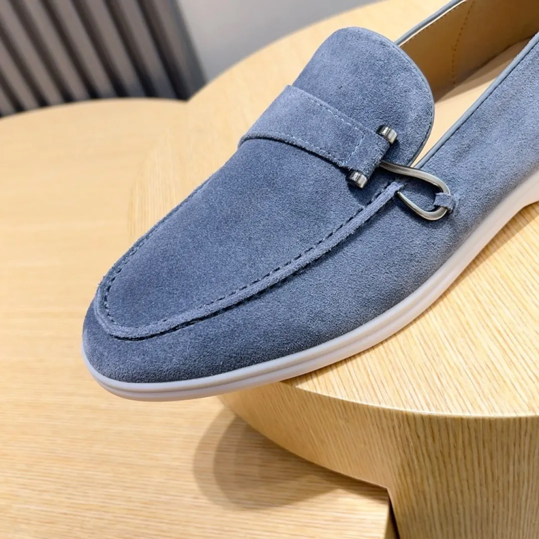 Men's Men's Shoes💰Men's Shoes💰440💰[loro piana] Couple's Style - The new moccasins are made of water-repellent treated suede uppers with rubber soles, a classic. The complex craftsmanship and meticulous structure make the shoes light and soft, allowing you to walk comfortably and freely. Perfect for wearing at the beach or out in the water during the summer. Women’s size: 35-40 Men’s size: 38-45